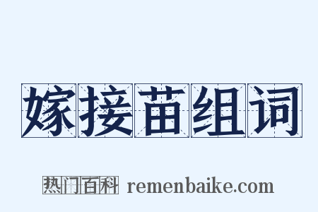 嫁接苗组词是什么意思的图片